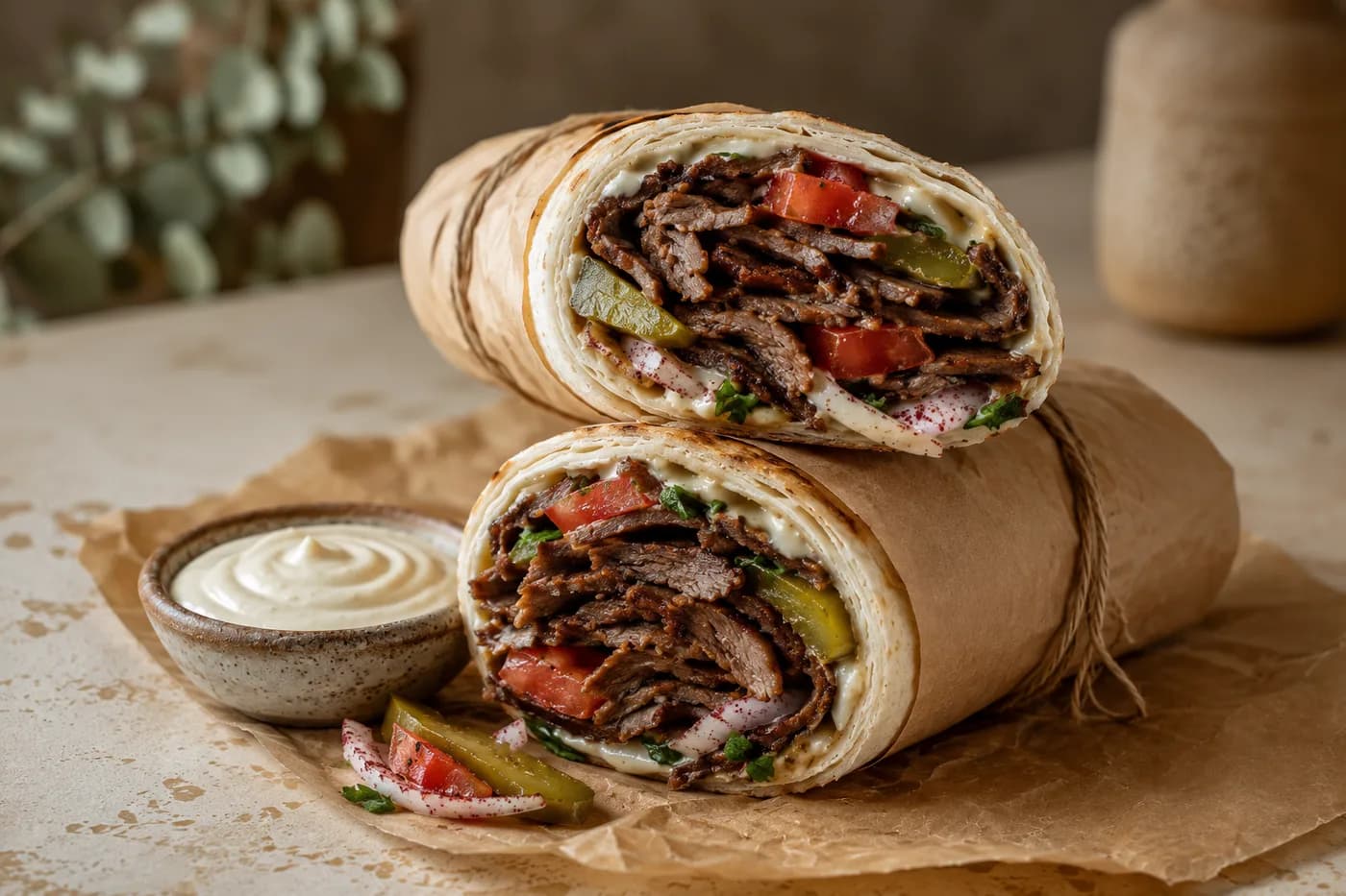 Beef Shawarma Wrap
